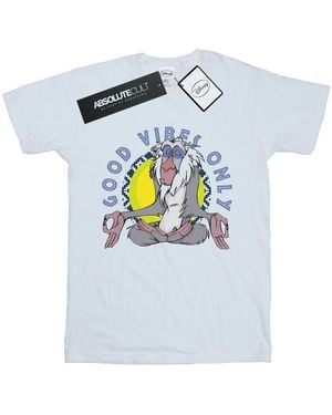 Disney The Lion King Rafiki Good Vibes Only T-Shirt Cotton - Blue