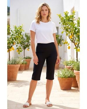 Roman Stretch Knee Length Shorts - Green