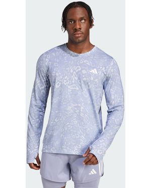 adidas Originals Own The Run Climacool 3-Stripes Long Sleeve Tee - Blue