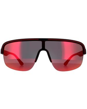 Police Semi Rimless Matte Dark Multilayer 90041091 - Red