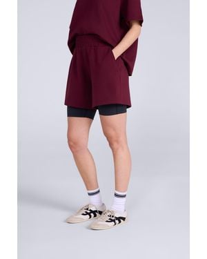 Mountain Warehouse 'Cora' Travel Scuba Shorts Uv 50+ Protection Lightweight Comfy Summer Wear - Red