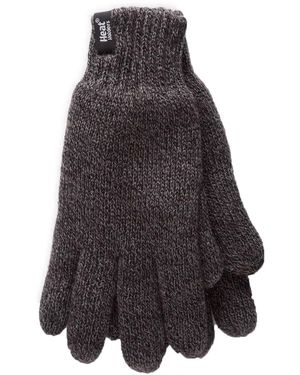 Heat Holders Fleece Lined Warm Gloves For Winter - Grey