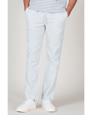 Tokyo Laundry 'Renn' Linen Blend Straight Leg Trousers - White