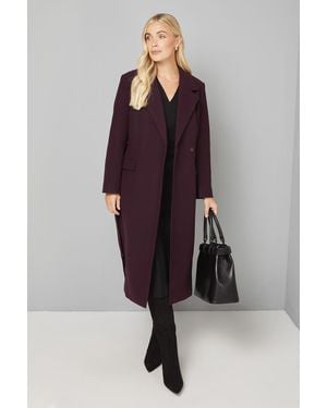 Wallis Petite Longline Belted Coat With Splits - Red