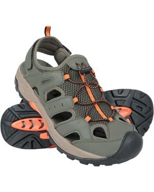 Mountain Warehouse 'Rift Drainage' Shandal With Rubber Toe Bumpers Mesh Upper Summer Sandals - Green
