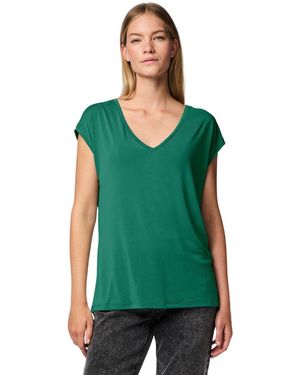 Pieces Pckamala Gebreid T-Shirt Met V-Hals Voor (Pepergroen)