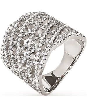 Folli Follie 3R17S006C-52 Ladies Ring - Grey