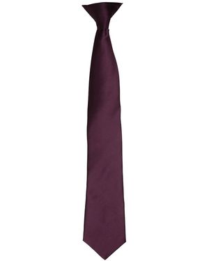 PREMIER Adult Satin Tie (Aubergine) - Purple