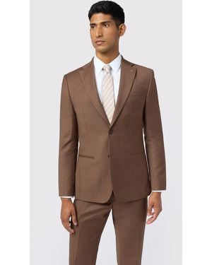 Ted Baker Slim Fit Flannel Jacket - Brown
