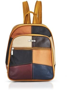 Woodland Leathers Genuine Leather Backpack - Blue