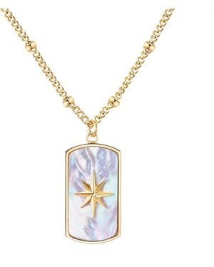 Valero Pearls Necklace Stainless Steel Mother Of Pearl - Metallic