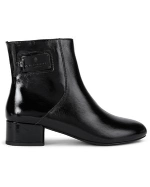 Kurt Geiger Leather Kgl Block Heel Ankle Boots - Black