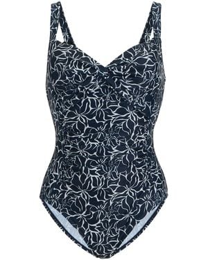Regatta Sakari Gestippeld Eendelig Zwempak (Marine) - Blauw