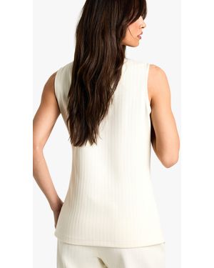 Boohoo Tall Cord Waistcoat - White