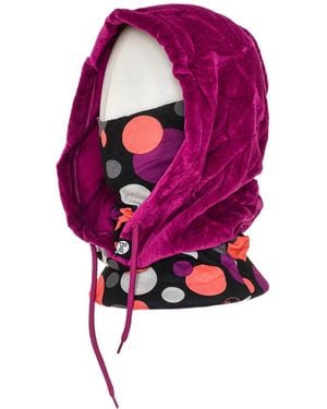 Buff Hood And Neck Warmer With Fleece Lining 58300 - Purple