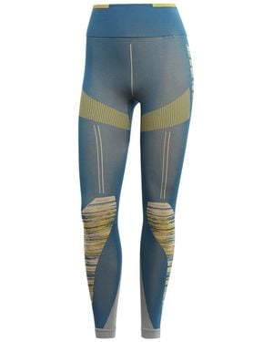 adidas Geometric Patterned Shapewear Leggings - Blue