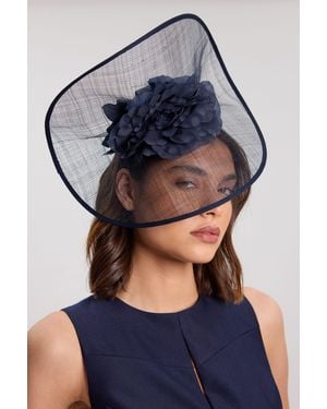 Karen Millen Flower Trim Headband Fascinator - Blue