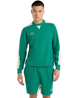 Umbro Panelled Relaxed Fit Sweatshirt (Quetzal/Papyrus) - Green