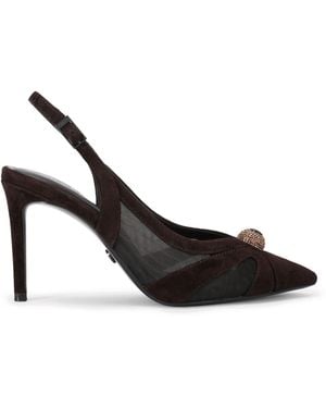 Carvela Kurt Geiger Suede Lumera Sling Court Heels - Black
