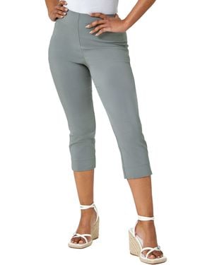 Roman Petite Cropped Stretch Trouser - Blue
