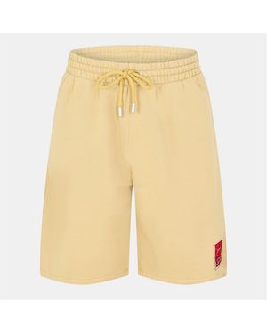 Off-White c/o Virgil Abloh Off Solid Sweat Shorts With Clean Hem - Natural