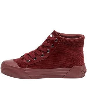 Rocket Dog Ladies Cheery Corduroy High Top Trainers - Red