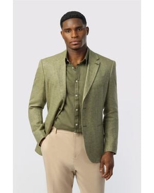 Ted Baker Single Breasted Long Sleeve Two Button Tailored Suit Jacket - Green