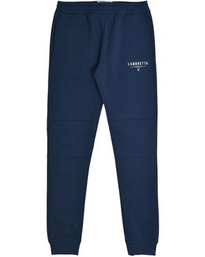 Lambretta Logo Slim Leg Jogging Bottoms - Blue