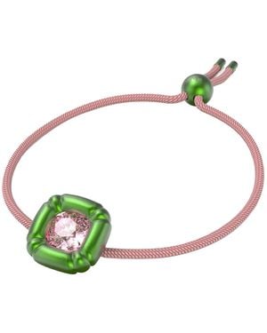 Swarovski Dulcis Bracelet, Cushion-Cut Crystals 5613643 - Green
