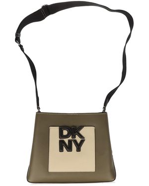 DKNY Accessoires Rafa Bucket Bag In Grijs - Metallic