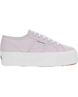 Superga Ladies 2790 Lamew Lace Up Trainers (Pastel/Iridescent) - Grey