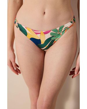 Penti Mid-Waist Tropical Hipster Bikini Bottoms - Green