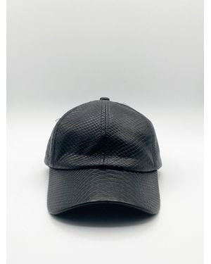 SVNX Faux Leather Baseball Cap - Blue