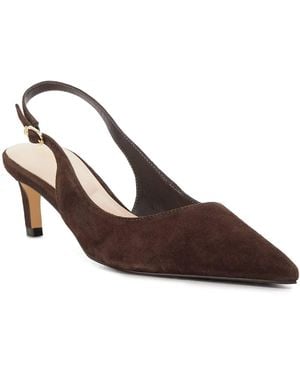 Dune Celinna Pointed Toe Kitten Heel Court Shoes - Brown