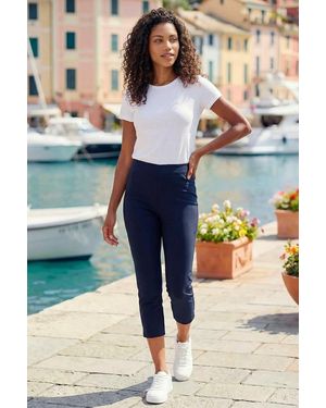 Roman Petite Cropped Stretch Trouser - Blue