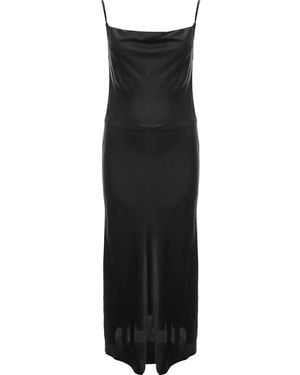 AX Paris Cowl Neck Satin Slip Dress - Black