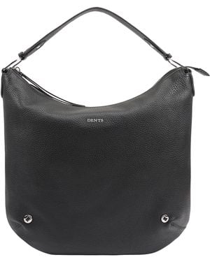 Dents Azurine Leather Hobo Bag - Black