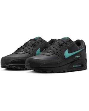 Nike Air Max 90 Trainers Dark Smoke/Clear Jade Ii - Black