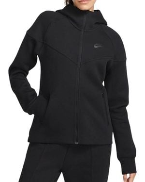 Nike Hooded Zip-Up Top Cotton - Black