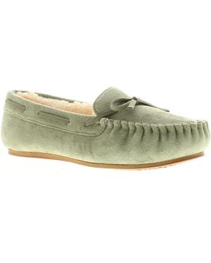 Strollers Moccasin Slippers Faux Fur Matilda Micro Fibre - Green