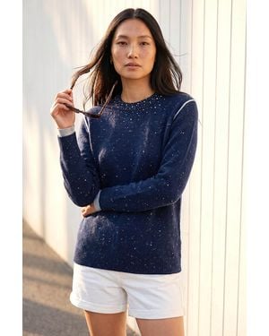 Roman Embellished Knit Jumper - Blue