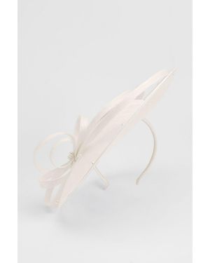 Karen Millen Twist Detail Pearl Fascinator - White
