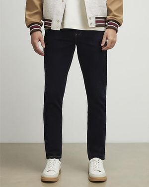 River Island Slim Fit Jeans Denim Button Zip Cotton - White
