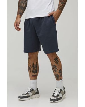 BoohooMAN Regular Fit Waffle Shorts - Blue