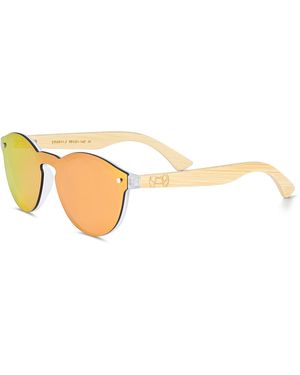 Earth Wood Tulum Polarized Sunglasses - Metallic