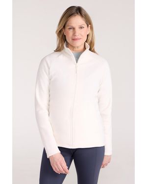 Mountain Warehouse 'Raso' Fleece Jacket Full Zip Soft Touch Warm Outdoors Layer Breathable Gilet - White