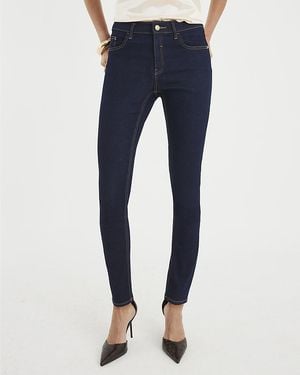 River Island Skinny Jeans Denim Mid Rise Cotton - Blue