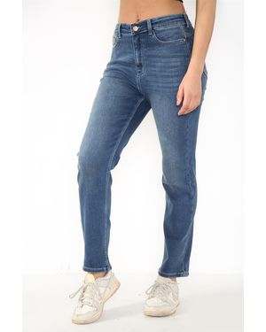 MYT Ladies Magic Shaping High Waisted Straight Leg Jeans - Blue