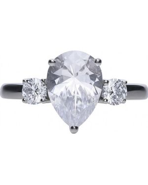 Diamonfire 6115151082165 Ladies Ring Sterling - Blue