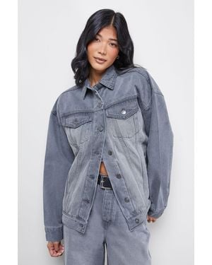 Oasis Oversized Denim Jacket Cotton - Blue